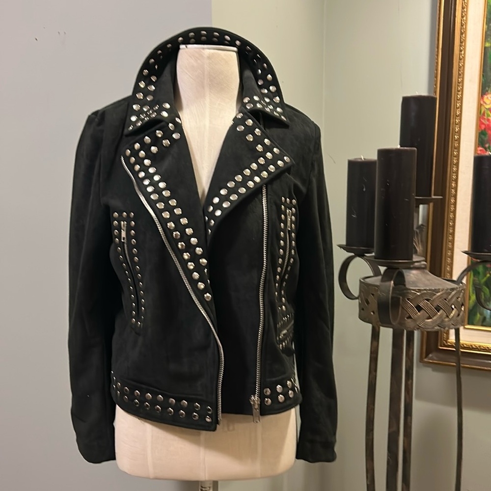 Moto Jacket suede like material with metal studs